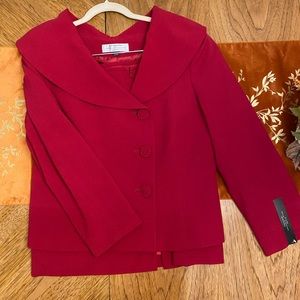 Red Tahari Skirt Suit - Size 14P